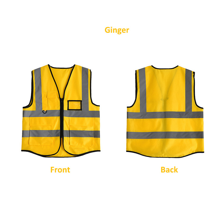 Wholesale reflective safety vests  high visibility blue reflective mesh construction jackets