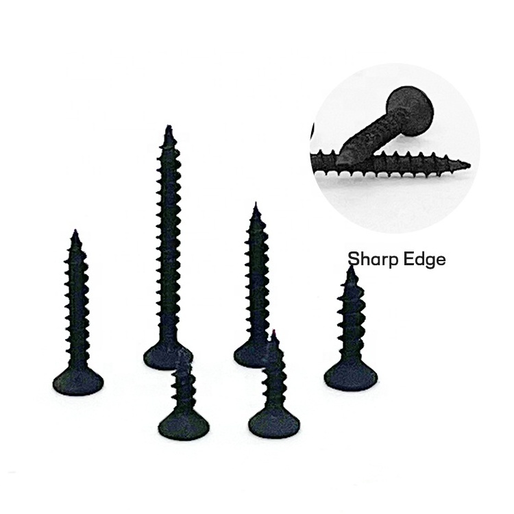 Furniture Use Wood screw M3.5 Black Phosphate Bugle Head Cross Recessed Screws Chipboard Screw For Sofa