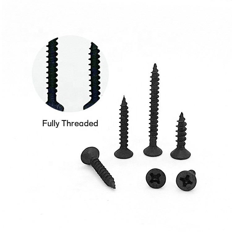 Furniture Use Wood screw M3.5 Black Phosphate Bugle Head Cross Recessed Screws Chipboard Screw For Sofa