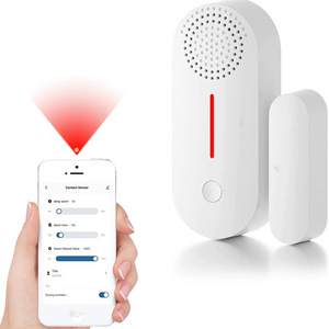 Home Security Battery Powered Wifi Window Door Alarm Contact Sensor Anti-theft Wireless Smart Wifi Magnetic Door Sensors