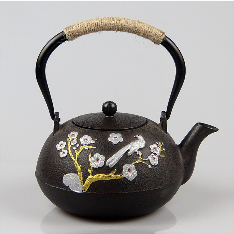 Chinese style Cast iron black teapot set enamel tea set tea kettle