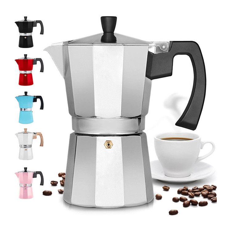 High Quality Custom Eco-friendly Stovetop Espresso Maker Moka Pot Coffee Maker