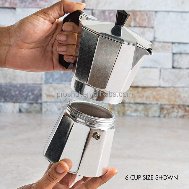 High Quality Custom Eco-friendly Stovetop Espresso Maker Moka Pot Coffee Maker