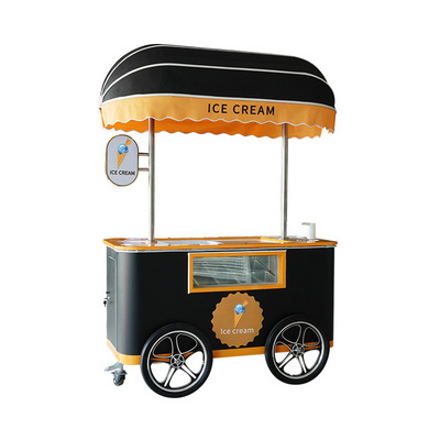 Custom Mobile Kitchen Ice Cream Truck Four Wheels Electric Hot Dog Cart Coffee Shop Van Wedding Car Mobile Food Truck