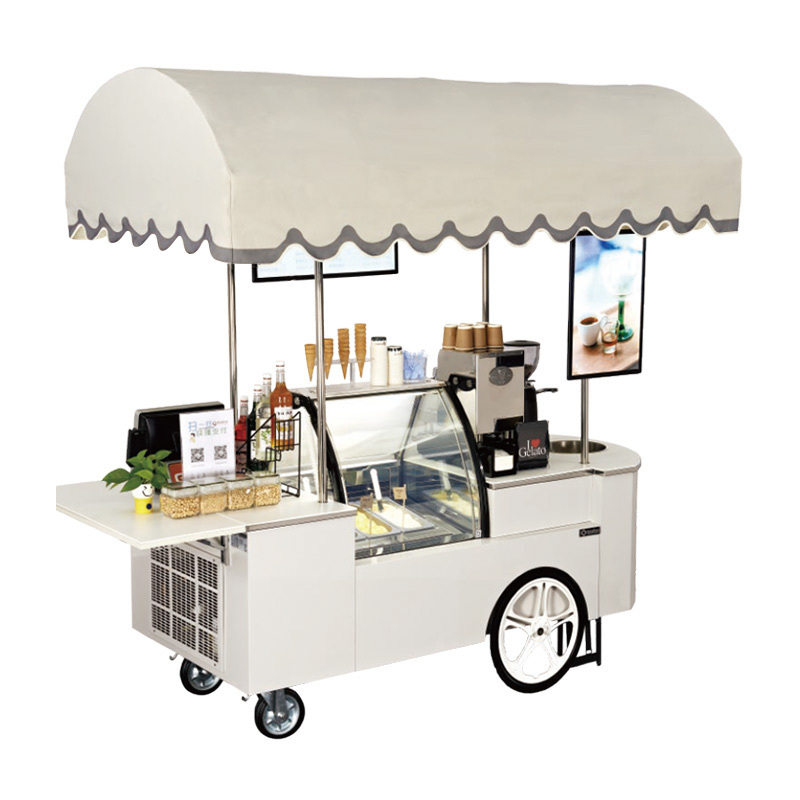 Custom Mobile Kitchen Ice Cream Truck Four Wheels Electric Hot Dog Cart Coffee Shop Van Wedding Car Mobile Food Truck