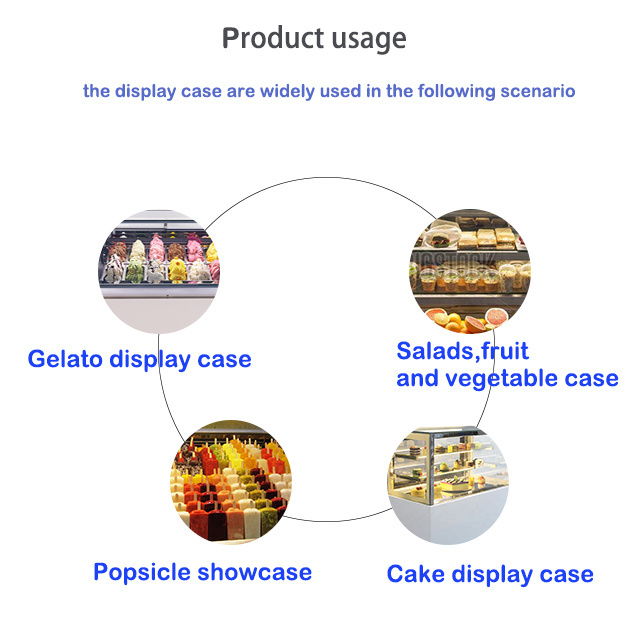 PROSKY Hot Selling Ice Cream Dipping Cabinets Stand Display Fridge Cake Display Cabinet Scoop Ice Cream Display Freezer Gelato S