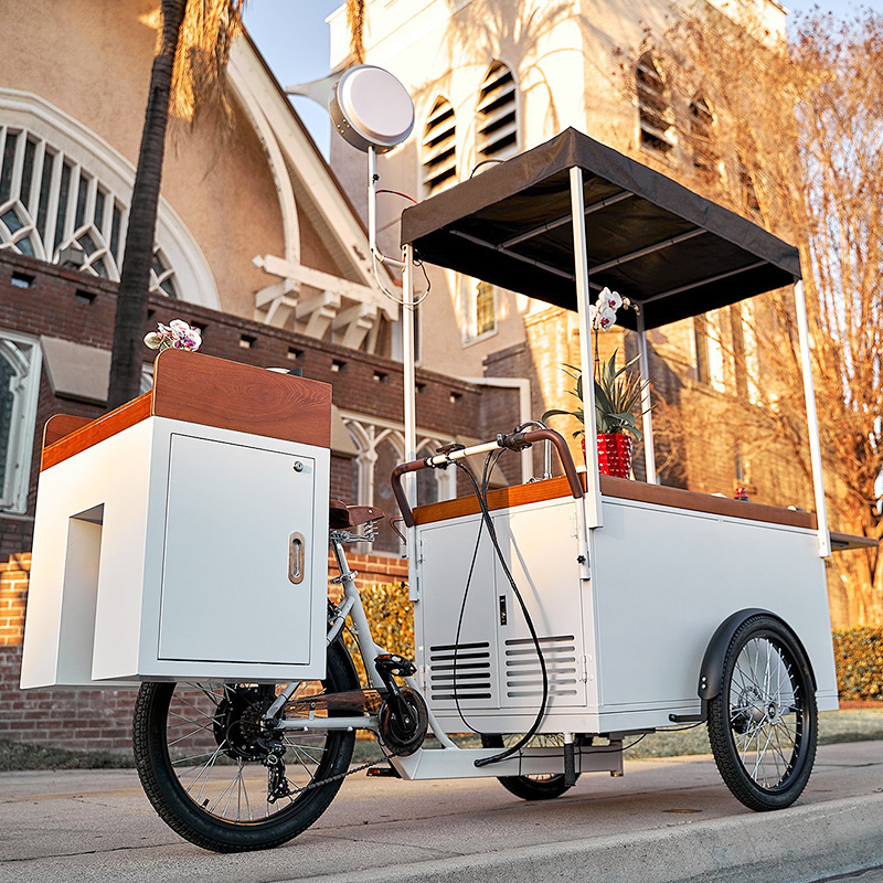 Prosky Ice Cream Bike Chinese Electric Car Fast Food Snack Trailer