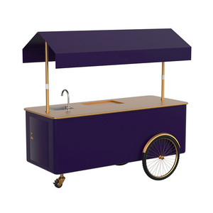 Prosky Mobile Coffee Cart Long Food Service Cart With Snack Machines