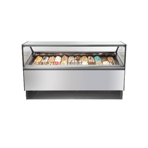 PROSKY Commercial Sliding Door Table Top Ice Cream Display Freezer