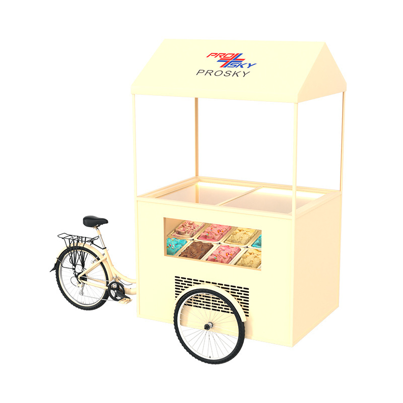 Rolling Commercial Food Cart Convenient Mobile Coffee Trailer Ice Cream Truck