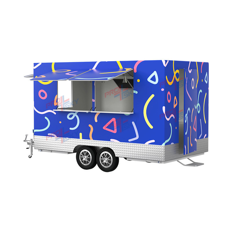 Prosky Custom Carro De Comida Coffee Food Trailer Mobile Pizza Food Truck With Full Kitchen Equipment