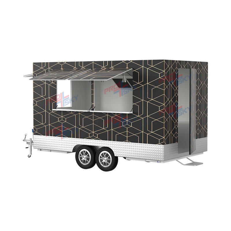 Prosky Customize Towable Remorque Food Truck Pizza Oven Street Slush Churros Fast Food Trailer