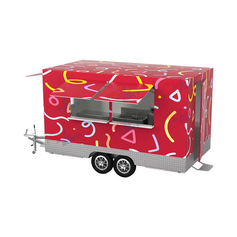 Prosky Concession Mini Hot Dog Cart Coffee Bar Trailer Mexican Ice Cream Car Mobile Camion Pizza Burger Fast Food Truck For Sale