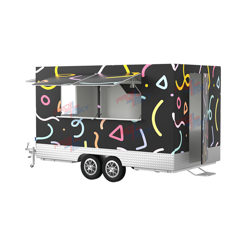 Prosky Customize Towable Remorque Food Truck Pizza Oven Street Slush Churros Fast Food Trailer