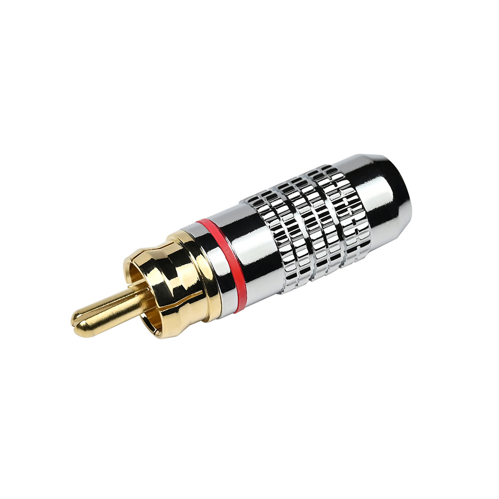 High Quality Gold Plated Rca Jack Connector Gold Plated Professional Speaker Audio Adapter Wire Connector RCA Plug