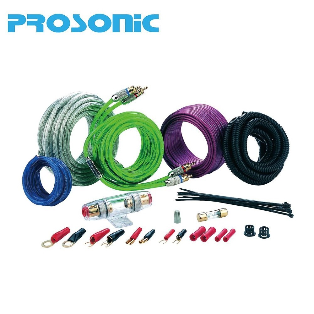 Custom 0 4 8 10 Gauge AWG OFC CCA TCCA Soft Flexible Car Audio Subwoofer Installation Amplifier Wiring Kit Amp Wiring Kit