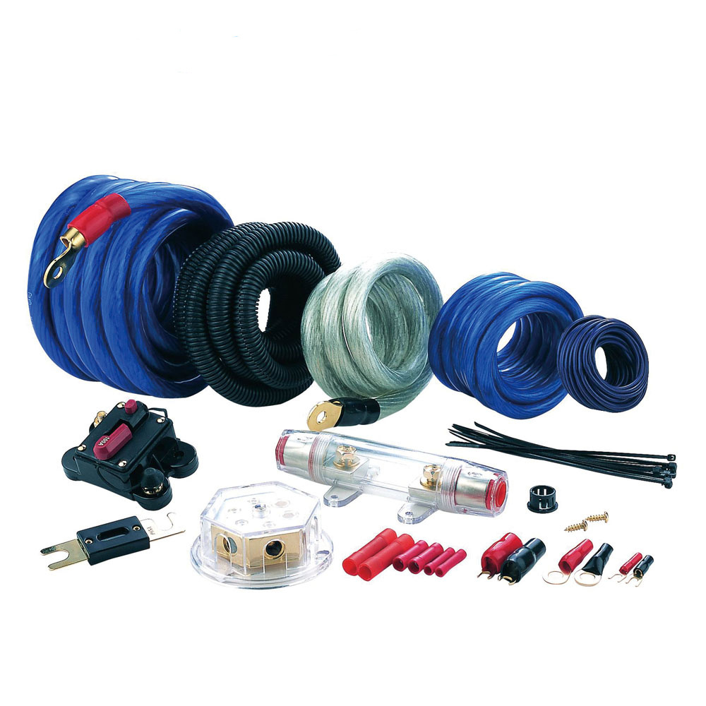 Custom Car Audio Subwoofer Amp Wire Kits 0 Gauge Amplifier Wiring Kit Auto Car Audio OFC 4 AWG Amplifier Install Wiring Kit