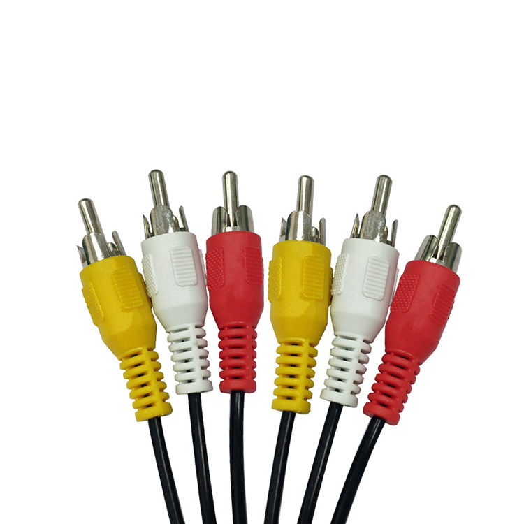 Custom Audio Video 3RCA to 3RCA Cable Gold Plated 3 Rca Male to 3 Rca Male Audio Video Extension Cable 3RCA Audio Cable