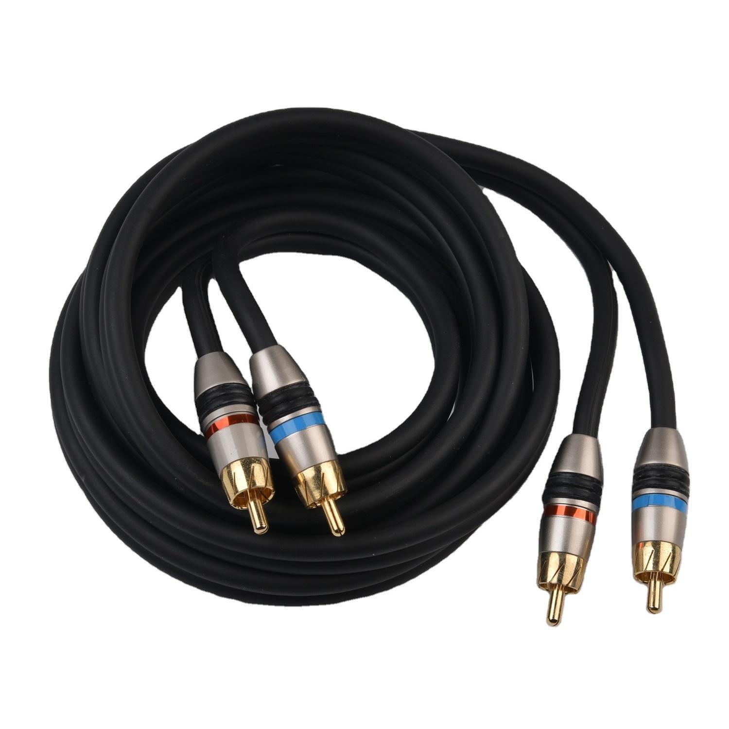 High Quality Pure Copper Car Audio RCA Cable Amplifier/Speaker/Subwoofer RCA Cable Automotive Car Audio RCA Cable