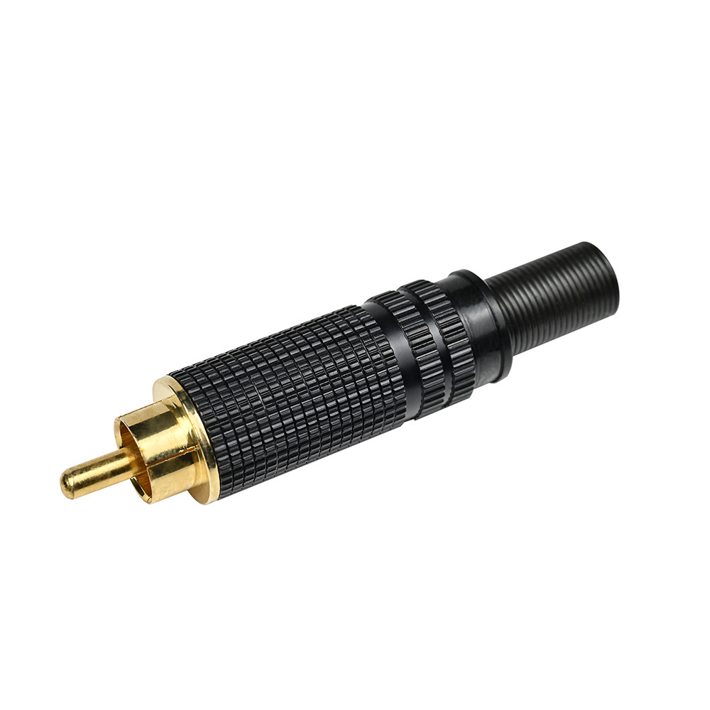 High Quality Gold Plated Rca Jack Connector Gold Plated Professional Speaker Audio Adapter Wire Connector RCA Plug