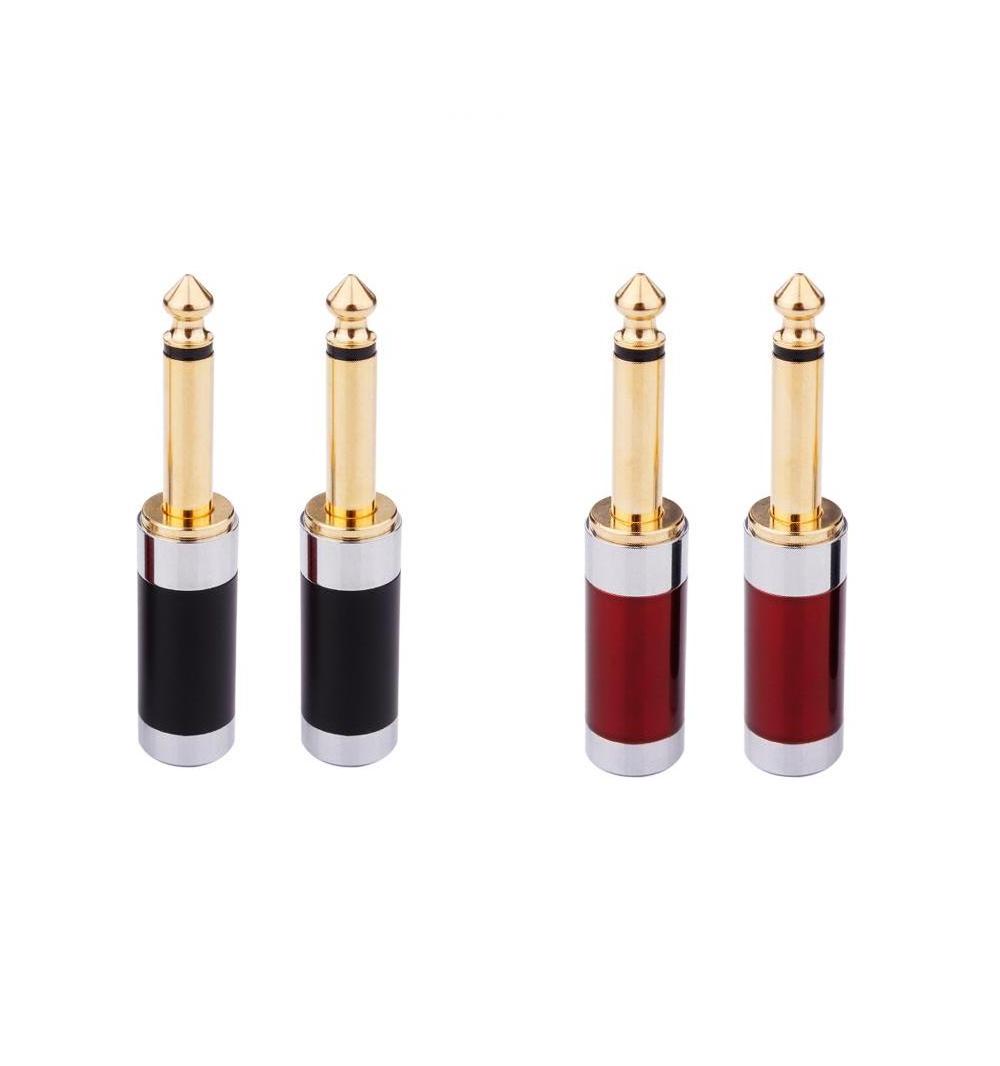 HIFI Headphone Jack Plug Gold-plated Jack 4.4mm 5 Poles Audio Connector Mono 6.35mm Male Audio Video Male Balanced RCA Plug