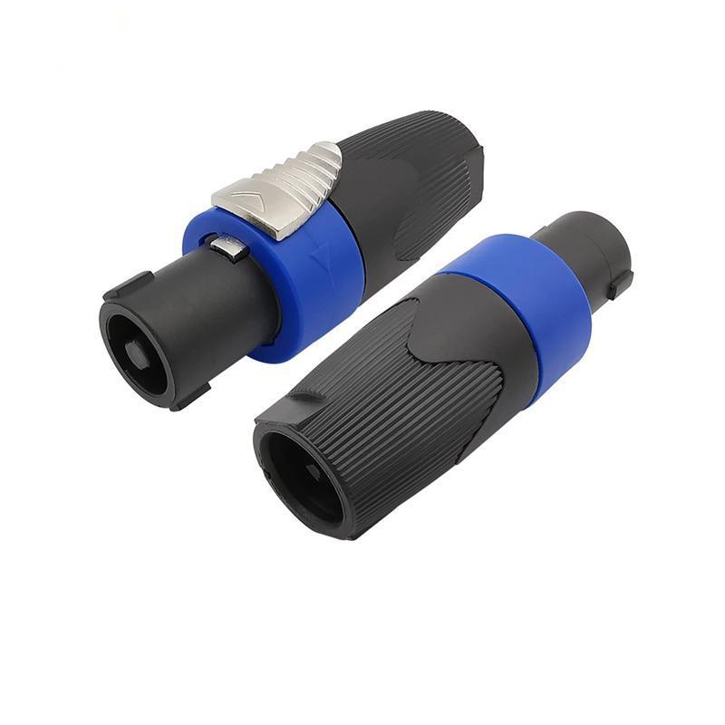 High-Quality 4 Pin Male Plug Compatible Audio Cable Microphone Plug Connector 4 Pin Male Plug Speakon Connector