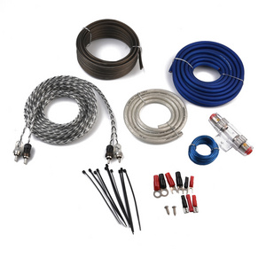 Custom Car Audio Subwoofer Amp Wire Kits 0 Gauge Amplifier Wiring Kit Auto Car Audio OFC 4 AWG Amplifier Install Wiring Kit