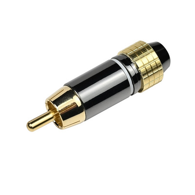 High Quality Gold Plated Rca Jack Connector Gold Plated Professional Speaker Audio Adapter Wire Connector RCA Plug