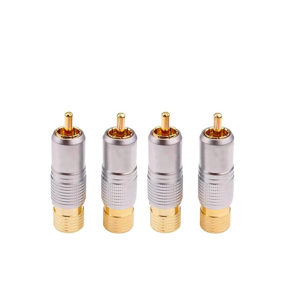 HIFI Headphone Jack Plug Gold-plated Jack 4.4mm 5 Poles Audio Connector Mono 6.35mm Male Audio Video Male Balanced RCA Plug