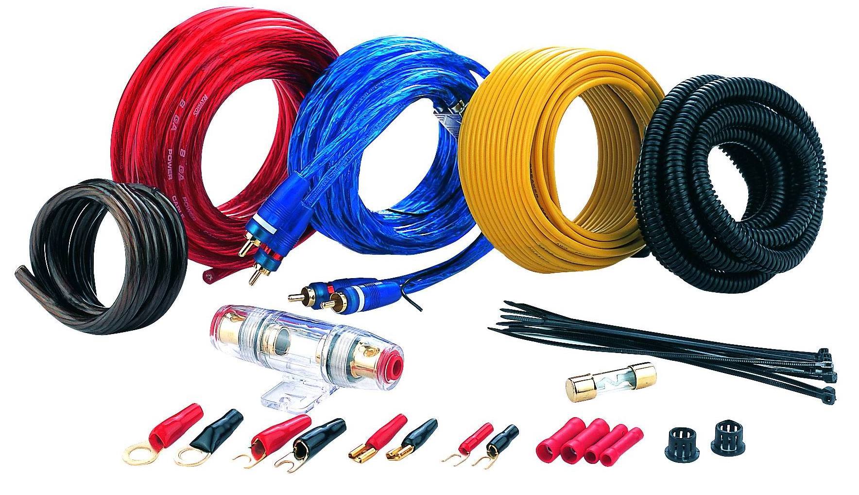 Custom Car Speaker Subwoofer Amplifier Audio Wire 8 Gauge Amp Wiring Kit OFC CCA 0 gauge car amplifier install amp wiring kit