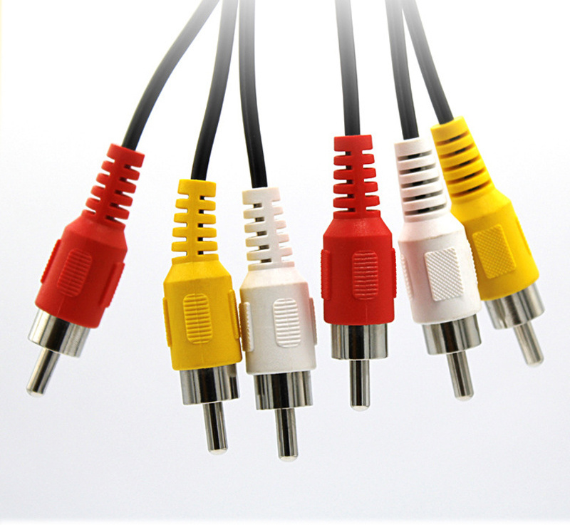 Custom Audio Video 3RCA to 3RCA Cable Gold Plated 3 Rca Male to 3 Rca Male Audio Video Extension Cable 3RCA Audio Cable