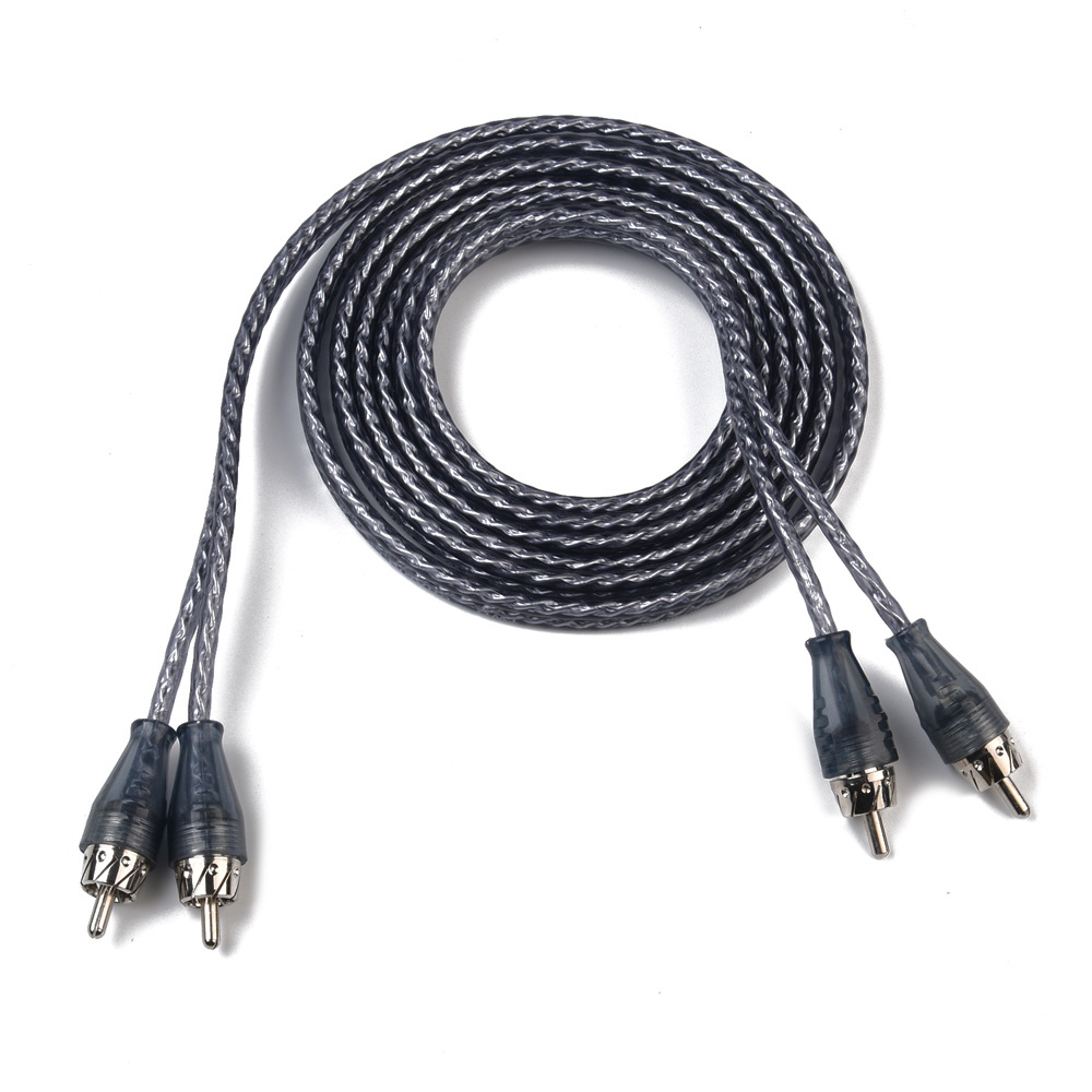 High Quality Pure Copper Car Audio RCA Cable Amplifier/Speaker/Subwoofer RCA Cable Automotive Car Audio RCA Cable