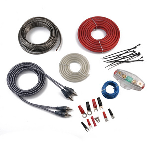 High Quality Subwoofer Amp Wire Kit Car Audio OFC 4 AWG Amplifier Install Wiring Kit Car Audio Speaker Amp Wiring Kit