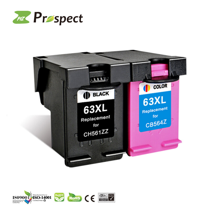 Prospect 63XL 63 XL Remanufactured Compatible Deskjet 1110 2130 3630 3830 OfficeJet color Inkjet For HP Ink Cartridge