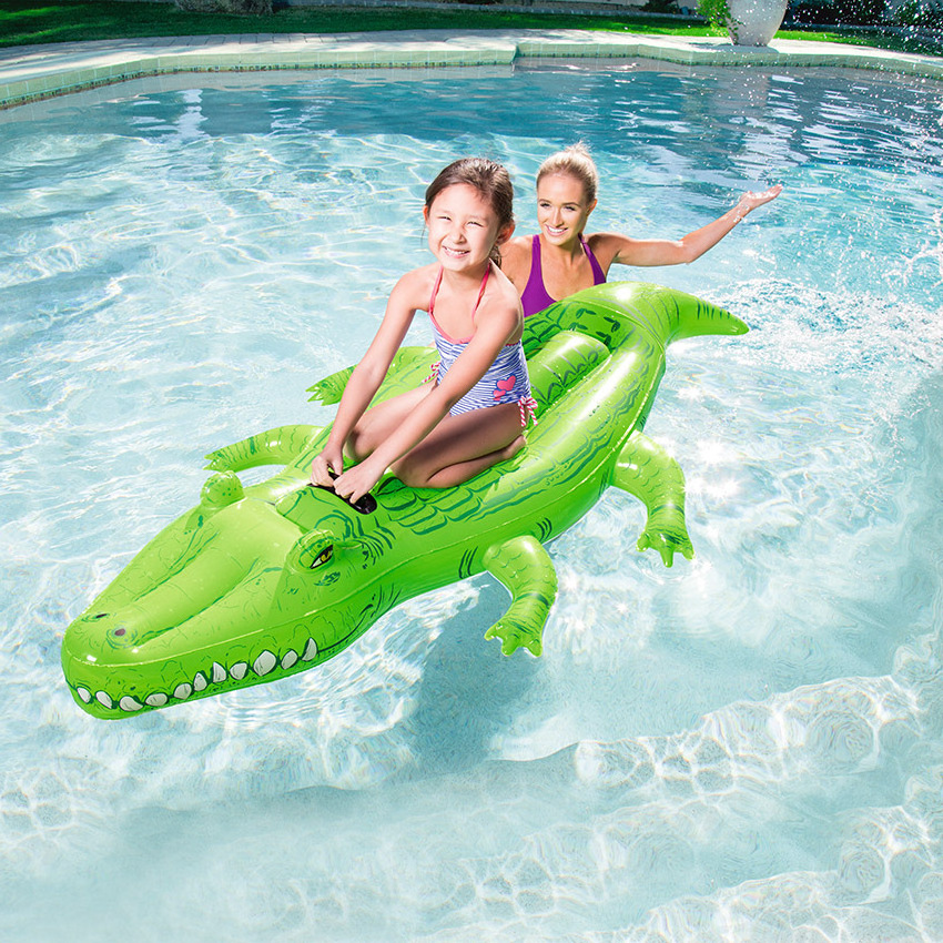 Bestway 41011 High Quality PVC Inflatable Crocodile Rider Outdoor Animal Rider Pool Floats for Kids