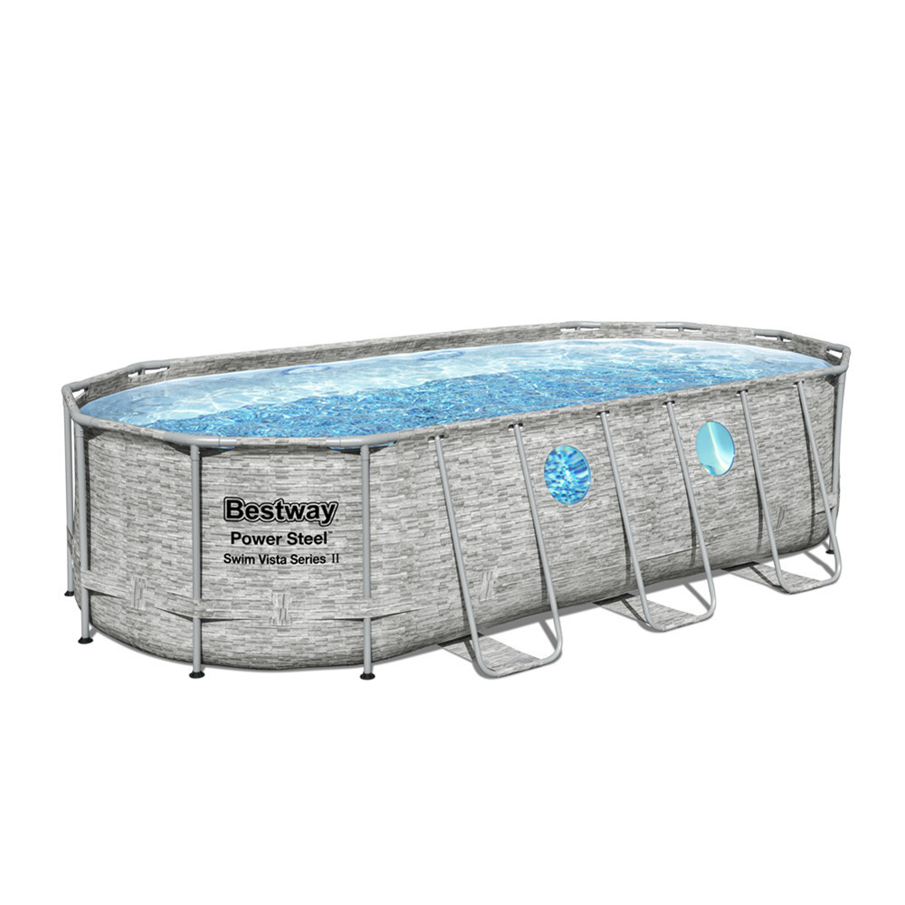 Bestway 56716 Power Steel Pool Above Ground Albercas for Adults