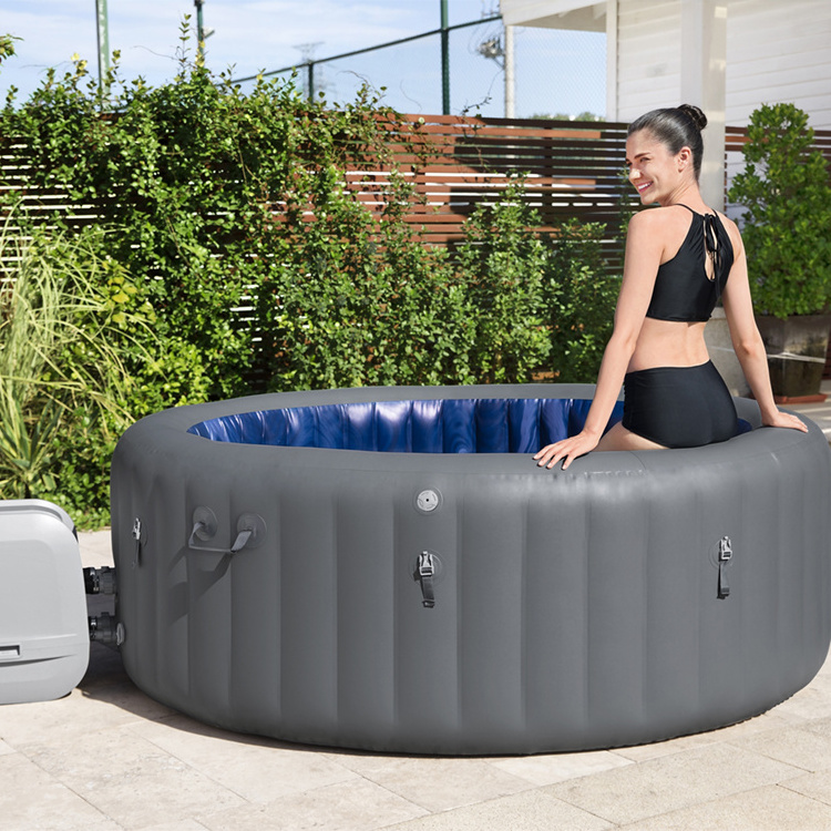 2024 Bestway 60075 Santorini Smart Luxe Hydro Jet Pro  Inflatable Hot Tub with App Control 5-7 person Spa