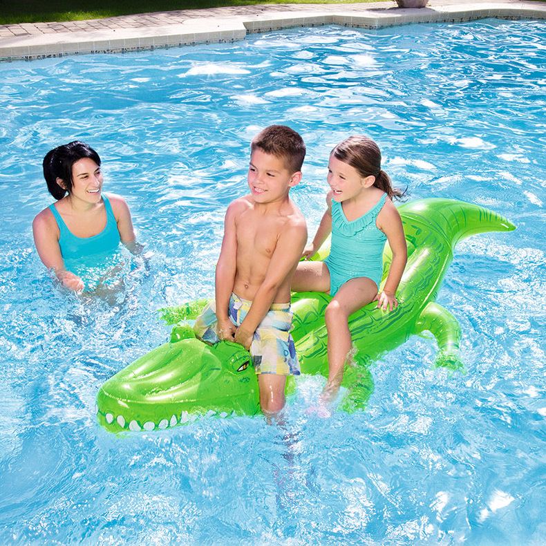 Bestway 41011 High Quality PVC Inflatable Crocodile Rider Outdoor Animal Rider Pool Floats for Kids