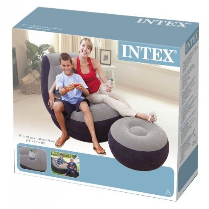 Wholesale intex 68564 indoor outdoor PVC flocking inflatable bedroom leisure legless inflatable sofa