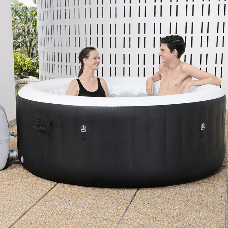 Bestway 60001 Hot Sale New Design Folding 2 Person Smart Inflatable Bath Tub Outdoor Spa Hot Tubs For Adults