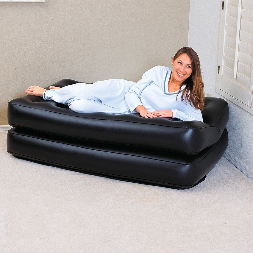 Bestway 75056 Multi-Max 5-in-1 Air Couch with Sidewinder AC Air Pump air portable sofa