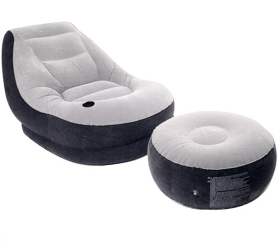 Wholesale intex 68564 indoor outdoor PVC flocking inflatable bedroom leisure legless inflatable sofa