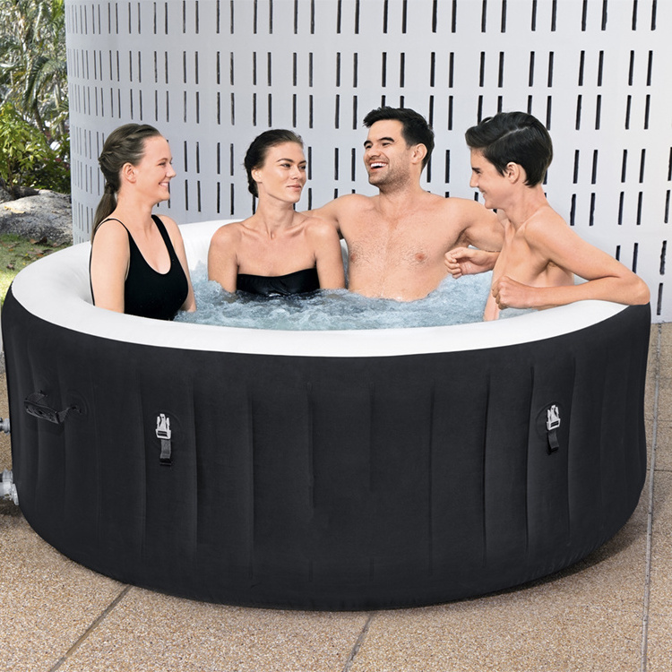 Bestway 60001 Hot Sale New Design Folding 2 Person Smart Inflatable Bath Tub Outdoor Spa Hot Tubs For Adults