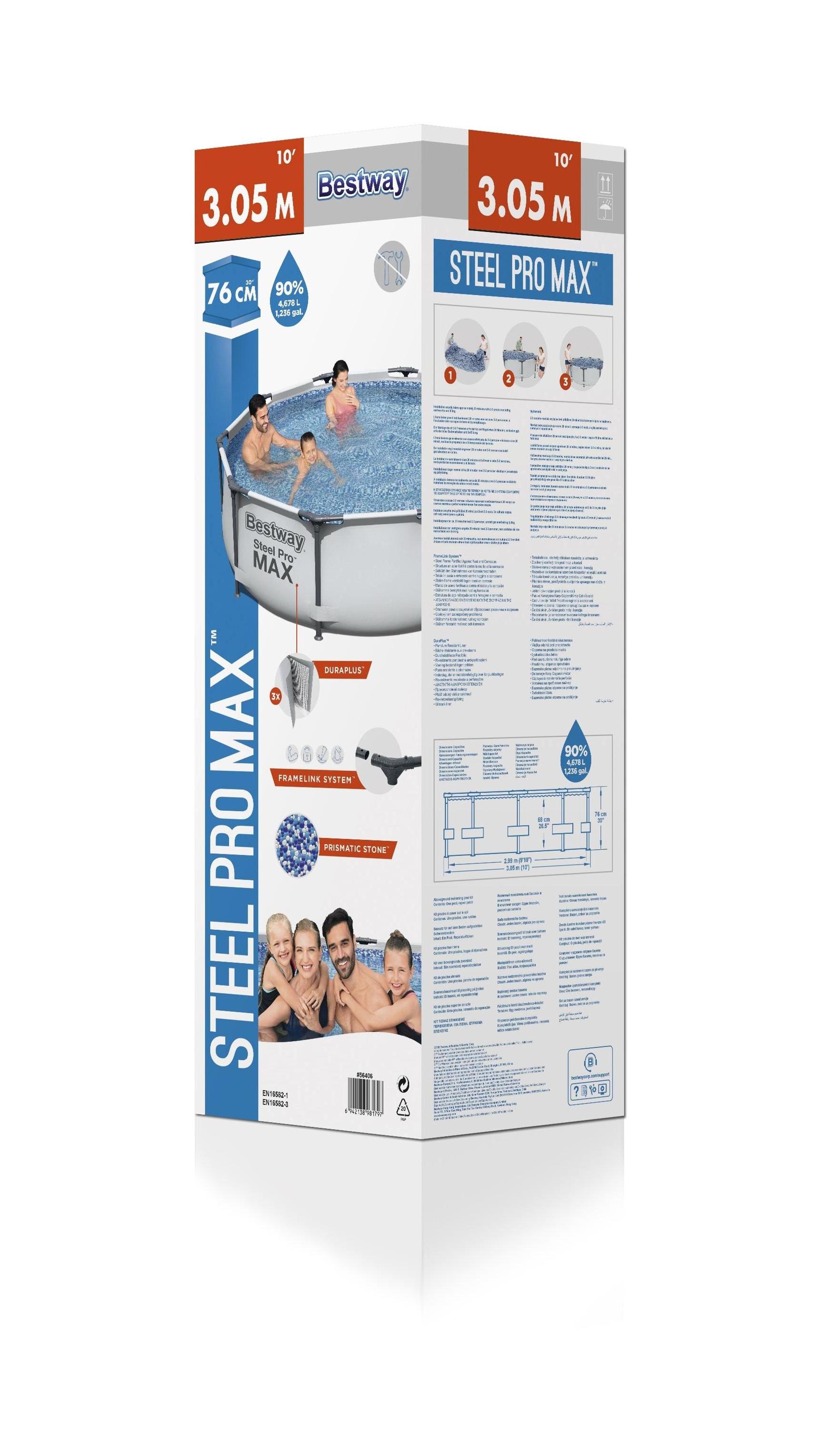 Bestway 56416 Schwimmbad zwembad kolam havuz piscina steel pro frame Folding large above ground plastic PVC swimming pool