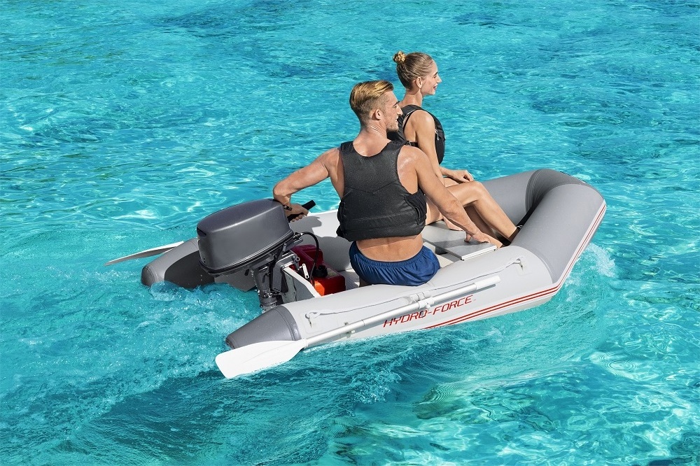 Bestway 65046 Hydro-Force 2 person for fishing cruising Caspian Portable Inflatable Sport Boat Set