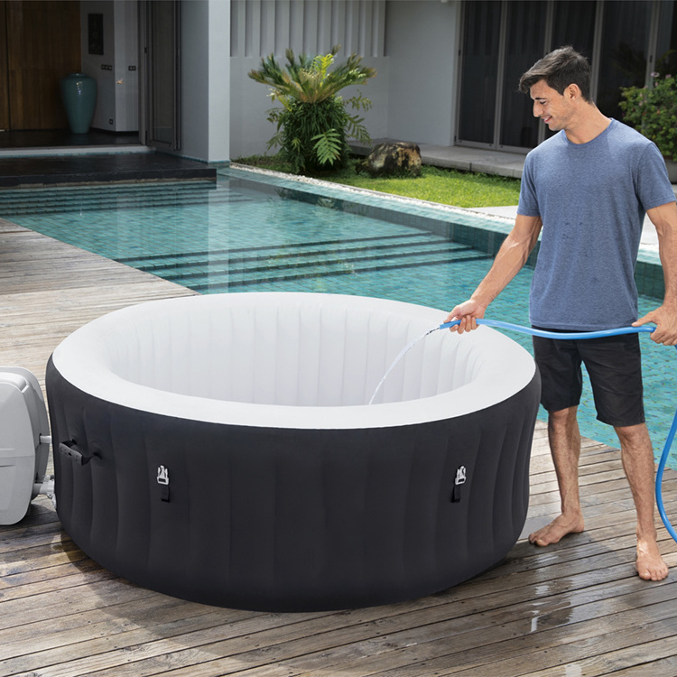 Bestway 60001 Hot Sale New Design Folding 2 Person Smart Inflatable Bath Tub Outdoor Spa Hot Tubs For Adults