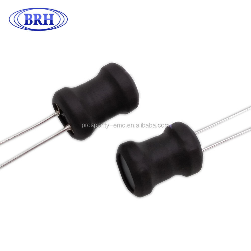 DR9x12 10% black radial lead shielded radial drum core inductor 1.0mh for PCB Board