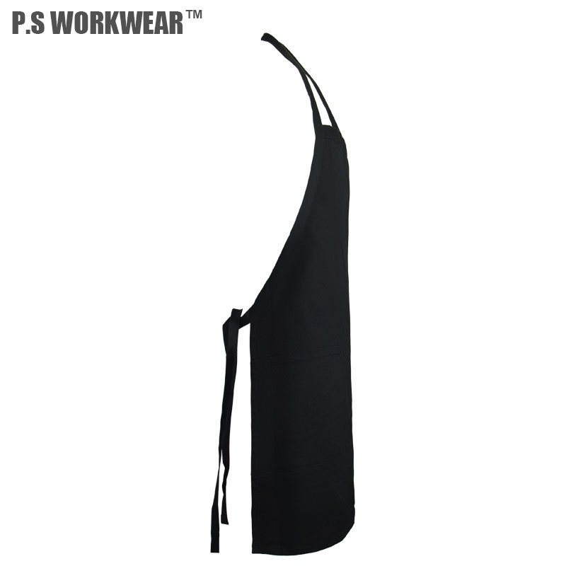 Modern Bib Chef Apron Unisex Black Apron Bulk Machine Washable for Kitchen Drawing Outdoors