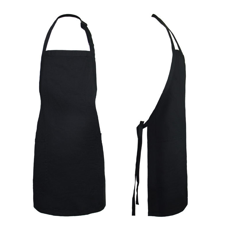 Modern Bib Chef Apron Unisex Black Apron Bulk Machine Washable for Kitchen Drawing Outdoors