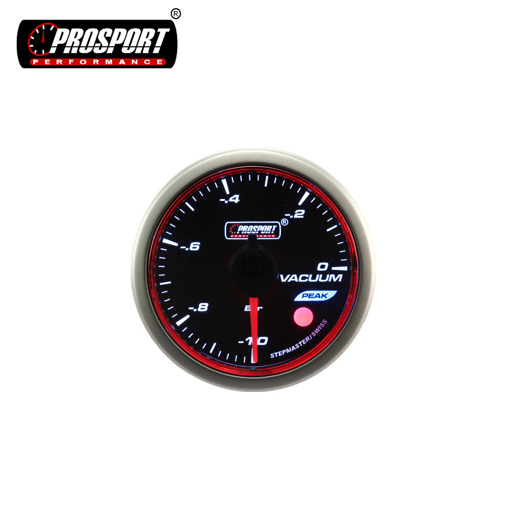 60mm LED display oil pressure gauge meter smoked lens peak recall remote controller car truck apply 10 BAR swiss stepper motor